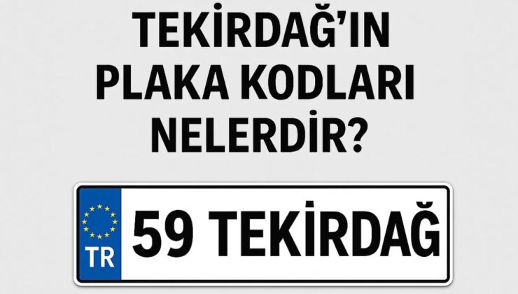Tekirdağ’ın plaka kodu ne? Tekirdağ’ın plaka numarası kaç? Tekirdağ ve ilçelerinin plaka harfleri…