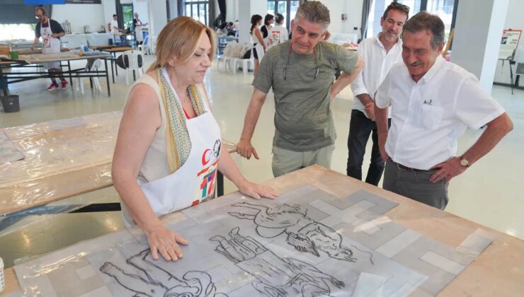 Tepebaşı Belediye Başkanı Ahmet Ataç, 17. Uluslararası Pişmiş Toprak Sempozyumu sanatçılarını ziyaret etti