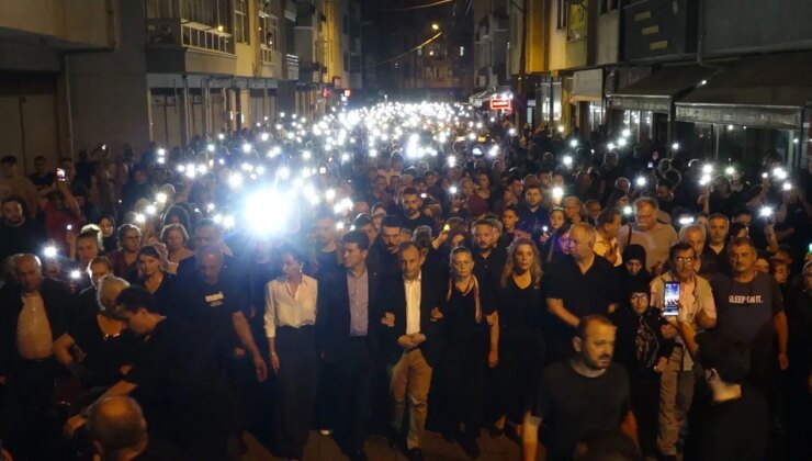 Trabzon’da kadın cinayetine karşı ‘Karanlığa ışık’ yürüyüşü