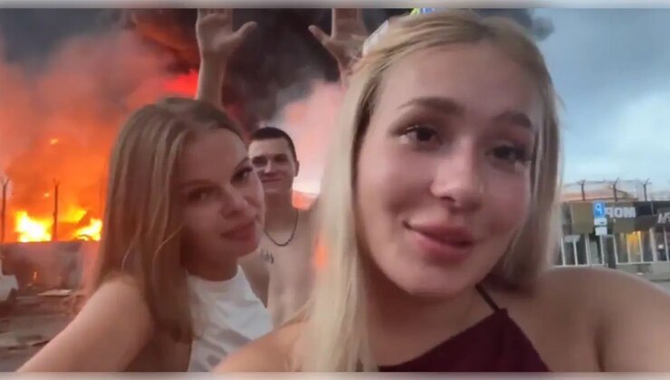 Yanan petrol deposu önünde video çekenler gözaltına alındı