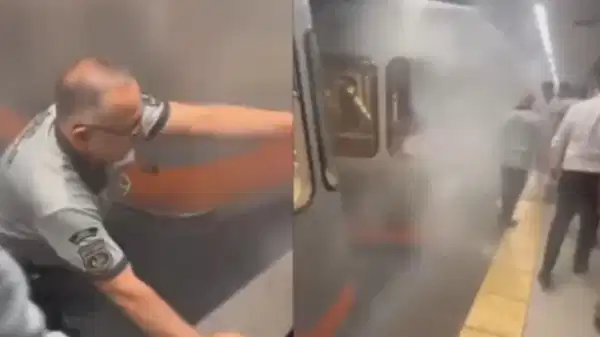 Yenikapı metrosunda panik anları: Dumanlar yükseldi