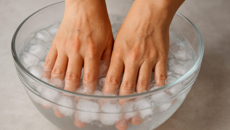 Yine Japonlar işin sırrını çözdü! Elinizi buzlu suda bekletirseniz…