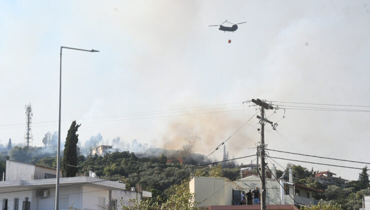 Yunanistan Patra’da çıkan orman yangınına müdahale sürüyor