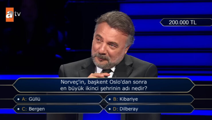 200 bin TL’lik soru gündem oldu! İşte, Kim Milyoner Olmak İster’e damga vuran soru
