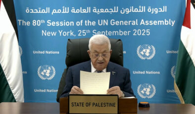 ABD’nin vize vermediği Abbas BM’ye uzaktan hitap etti