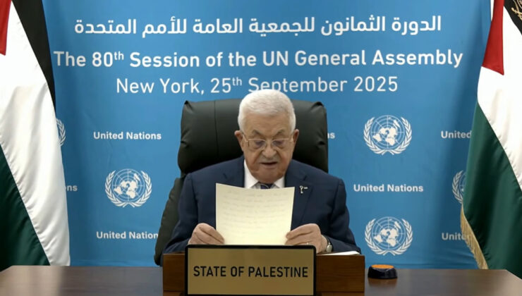 ABD’nin vize vermediği Abbas BM’ye uzaktan hitap etti