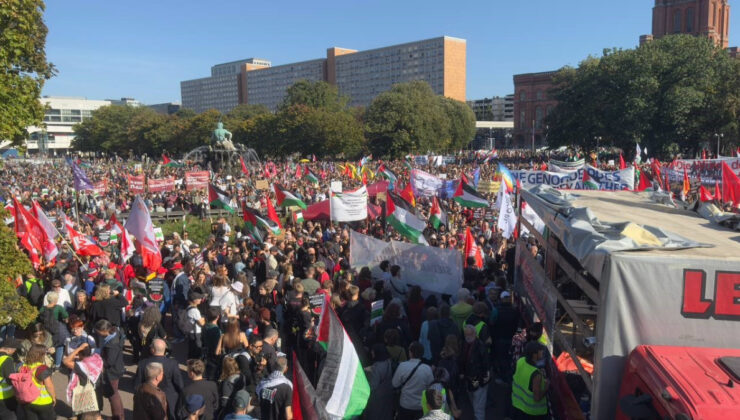 Almanya’da “Tüm Gözler Gazze’de” gösterisi: On binler İsrail’i protesto etti
