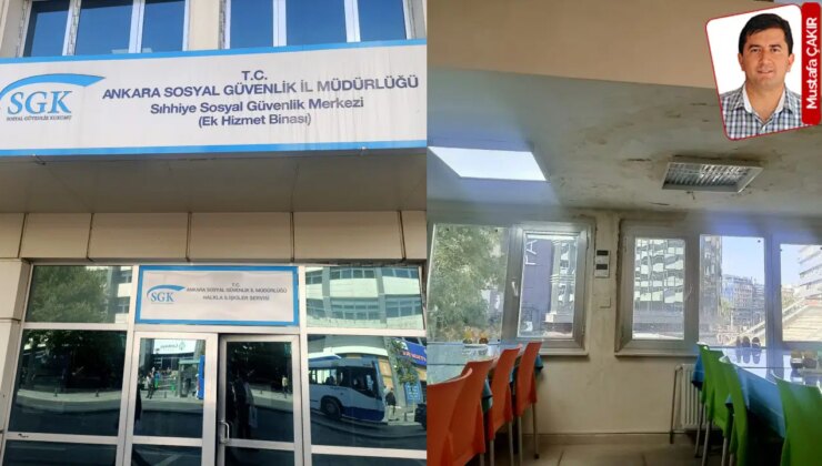 Başkentin göbeğindeki SGK binasında, personelin çalışma koşulları tepki çekti: Dökülen binada hizmet