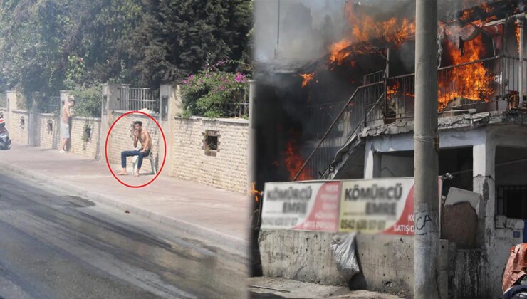Benzin döküp evi ateşe verdi, oturup yangını izledi