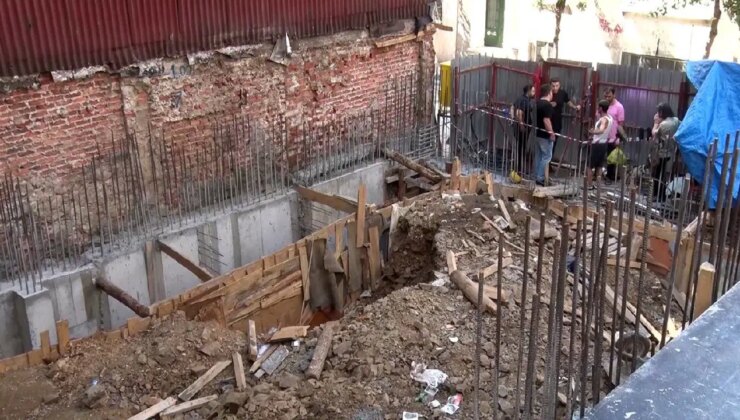 Beyoğlu’nda inşaat alanında göçük: Bir işçi toprak altında kaldı!