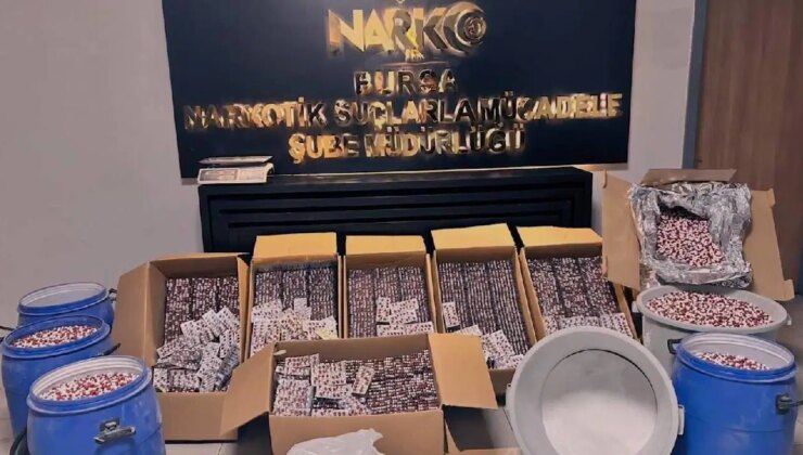 Bursa’da uyuşturucu operasyonu: Yüz binlerce hap ele geçirildi!