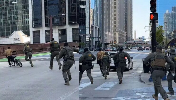 Chicago’da ICE baskını alay konusu oldu: Kurye pedalladı, ajanlar yetişemedi