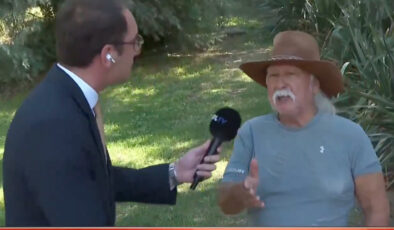 Ekol TV ekranlarında Şener Üşümezsoy ve muhabir arasında gerilim