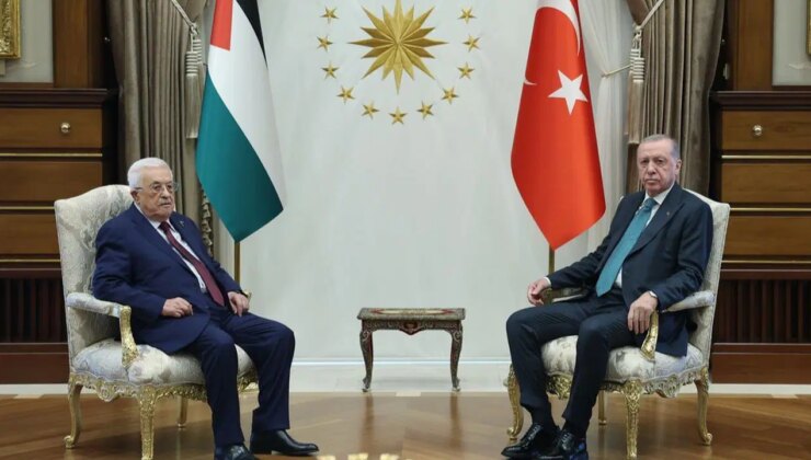 Erdoğan ile Abbas, Ankara’da bir araya geldi