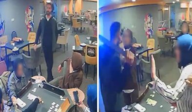 Erzurum’da kan donduran anlar: Bir erkek, okey oynayan gençlere ‘sallama’ ile saldırdı!