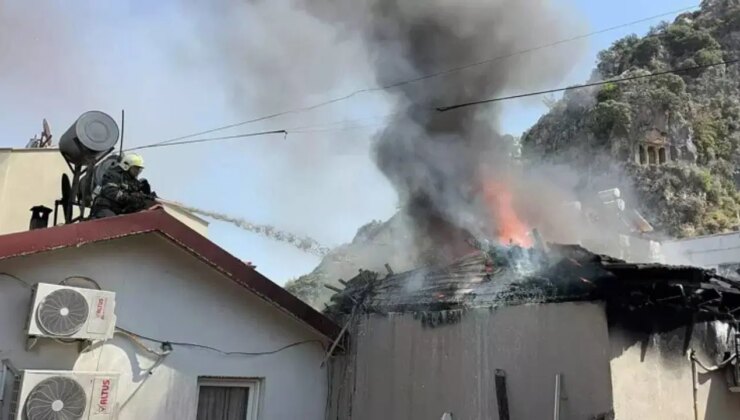 Fethiye’de müstakil evde yangın!