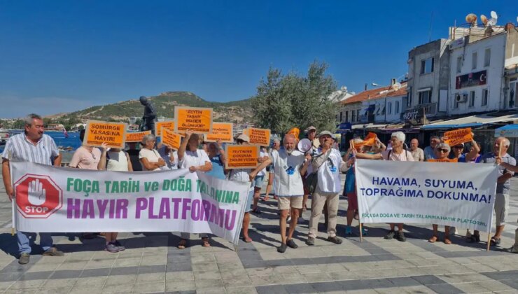 Foça’da ‘işgal yasası’na tepki: ‘Toprağımızı vermiyoruz’