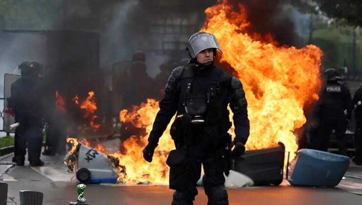 Fransa’da hayat durdu! Yüzlerce gözaltı var