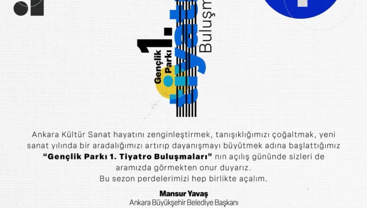 Gençlik Parkı’nda tiyatro sezonu açılıyor