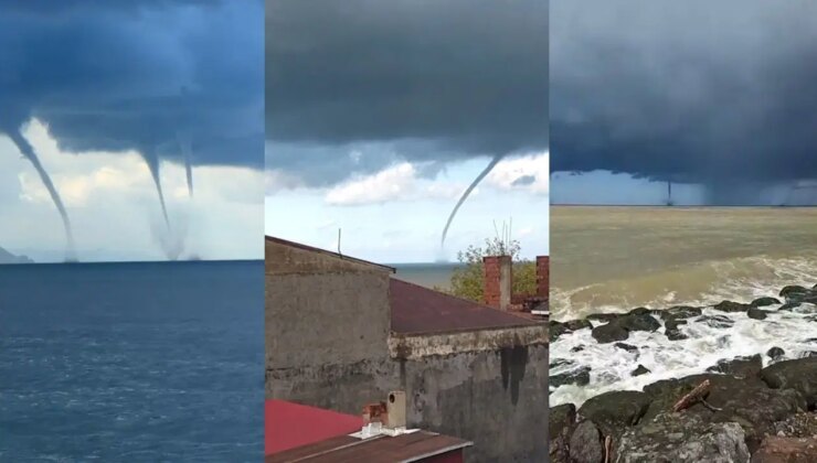 Giresun açıklarında hortum paniği