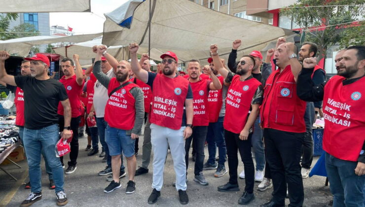 Hyundai Asansör önünde açıklama yapan işçiler: “İşveren bizleri sefalet ücretine mahkum etmek istiyor”