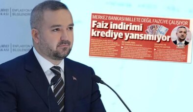 İktidara yakın gazete Merkez Bankası’nı hedef aldı: ‘Millete değil faizciye çalışıyor’