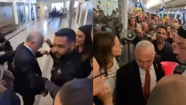 İsrailli milletvekili protesto edildi: Kalabalığın arasında yere düştü