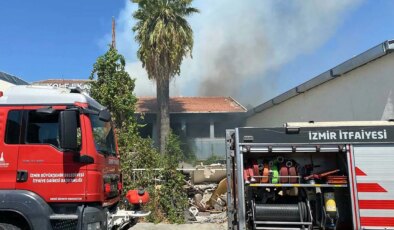İzmir’de 2 katlı metruk bina yandı: 2 gözaltı