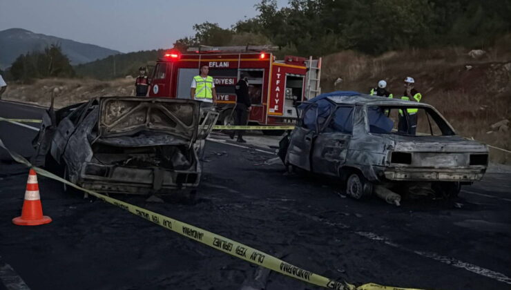 Karabük’te iki otomobilin çarpışıp alev aldığı kazada ölü sayısı 4’e çıktı