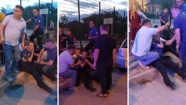 Kavgayı ayırmak isteyen polis yaralandı