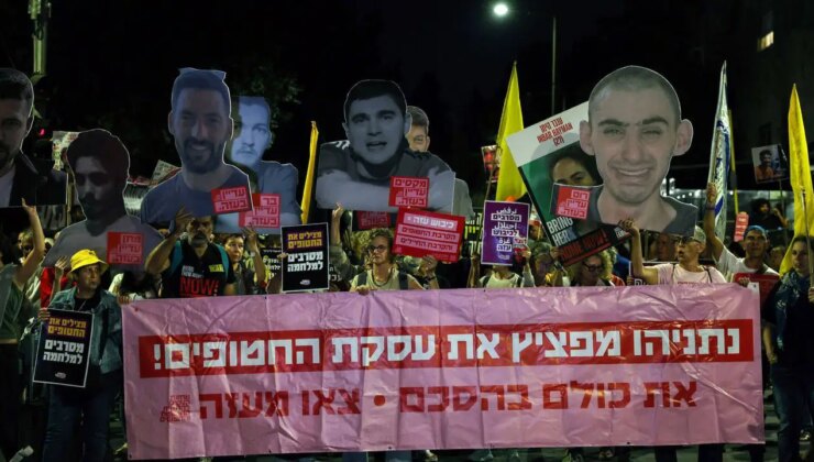 Kudüs’te protesto: Esir aileleri Netanyahu’yu istifaya çağırdı