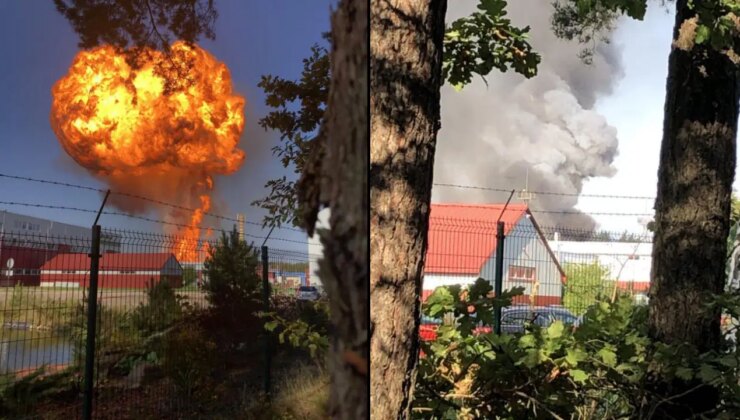 Litvanya’da LPG istasyonunda patlama: Sekiz vagon alev aldı