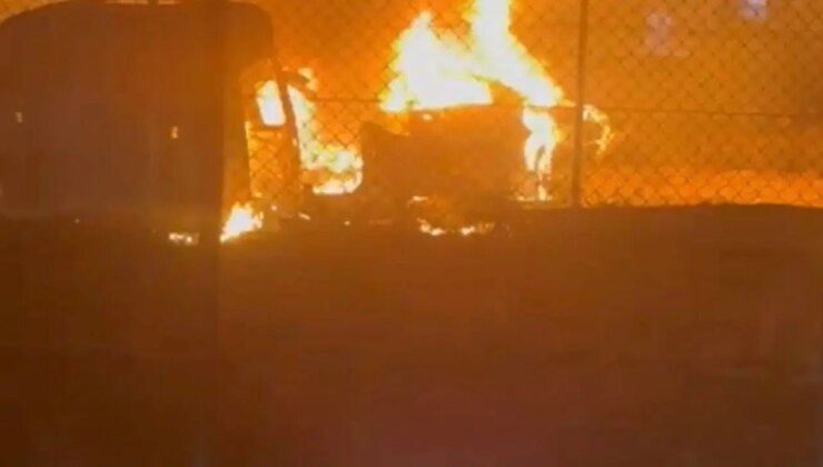 Mardin’de hurda araç deposunda yangın