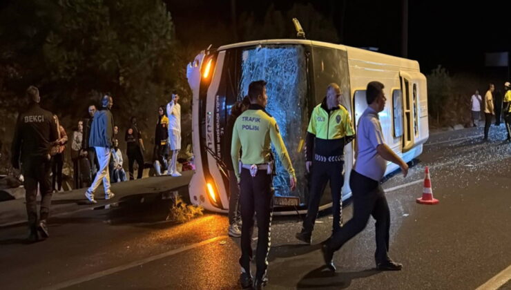 Muğla’da yolcu otobüsü devrildi: Yaralılar var!