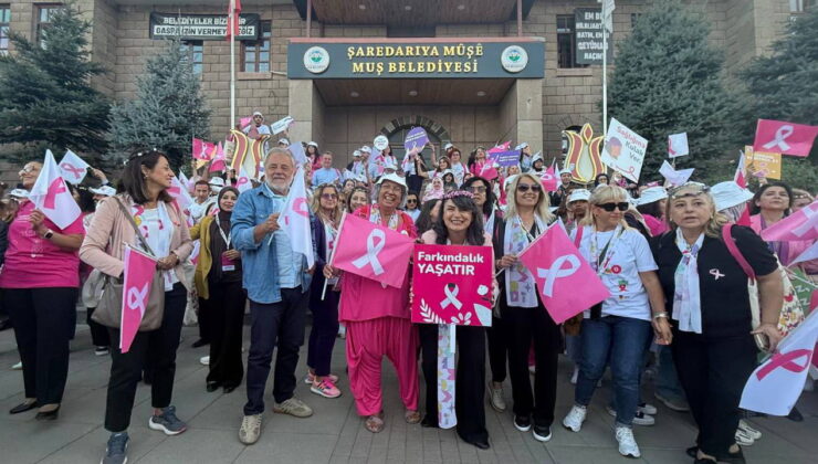Muş’ta yüzlerce kişiden kanser farkındalığı yürüyüşü: ‘Birlikte iyiyiz’