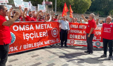 OMSA Metal direnişçileri İsveç Başkonsolosluğu önündeydi