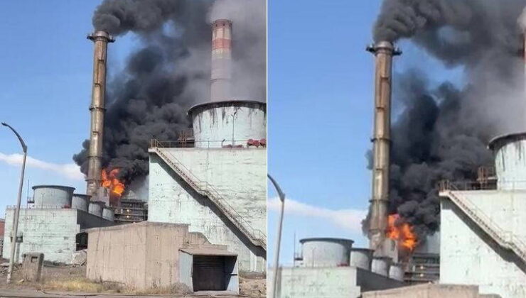 Sivas’ta termik santralde korkutan yangın