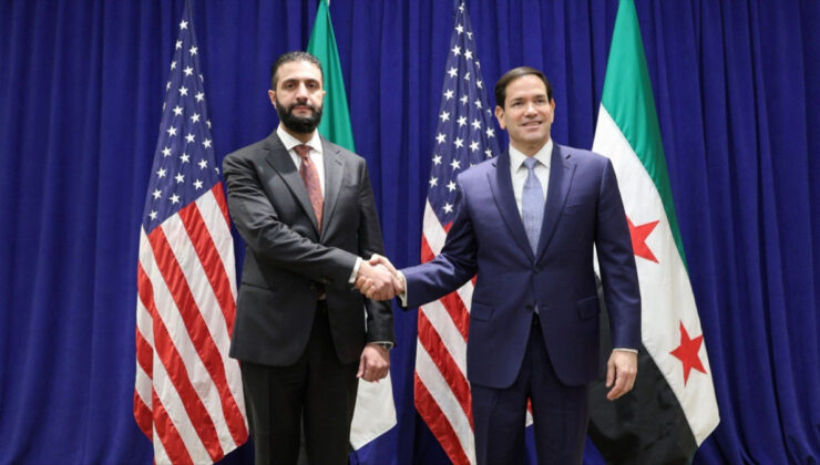 Suriye Devlet Başkanı eş-Şara, ABD Dışişleri Bakanı Rubio ile görüştü