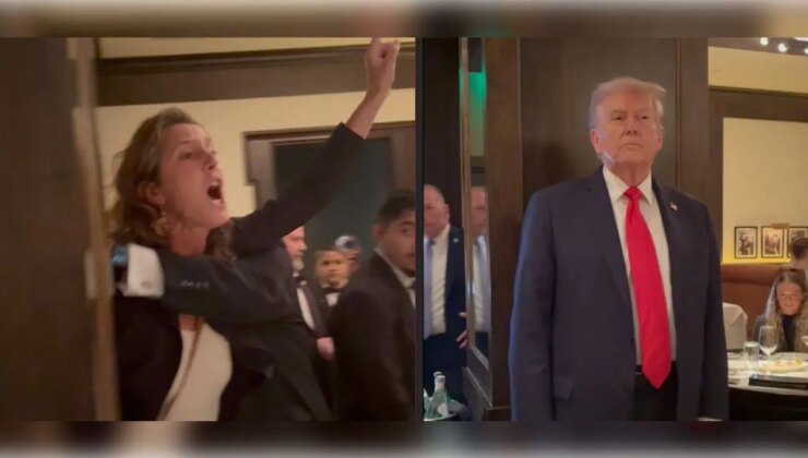 Trump’a restoran ziyaretinde sürpriz protesto