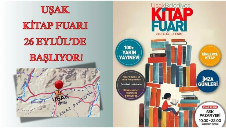 Uşak’ta 10 gün sürecek kültür şöleni: Kitap fuarı 26 Eylül’de kapılarını açıyor…
