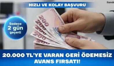 Yapı Kredi Bankası’ndan geri ödemesiz 20.000 TL avans fırsatı! Yalnızca 2 gün geçerli