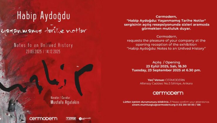 “Yaşanmamış Tarihe Notlar: Habip Aydoğdu ile Belleğin Kıyılarında” sergisi CerModern’de açılıyor