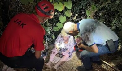 Yaşlı kadın mama verdiği köpek sayesinde bulundu