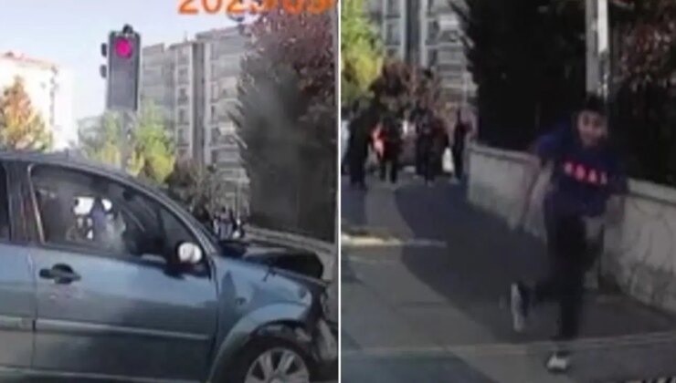 Yürekleri ağızlara getiren anlar kamerada: Yaya geçidinde ölümden kıl payı kurtuldu