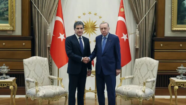 AKP’li Cumhurbaşkanı Erdoğan, IKBY Başkanı Neçirvan Barzani’yi kabul etti