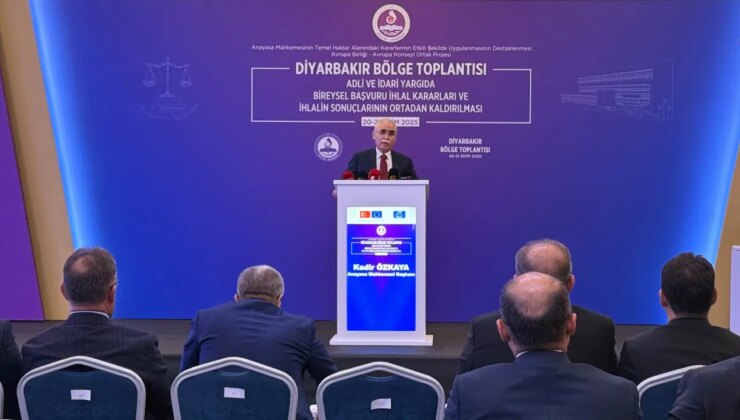 Anayasa Mahkemesi, Yargıtay, Danıştay ve Avrupa Konseyi yargıçları Diyarbakır’da… Anayasa Mahkemesi Başkanı Özkaya’dan önemli mesajlar