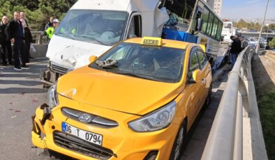 Ankara’da 6 araçlı zincirleme kaza: 6 yaralı