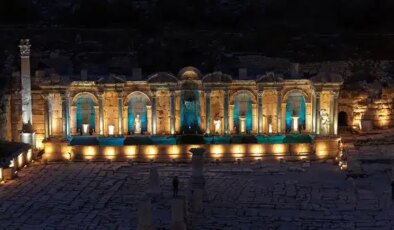 ‘Aşkların ve imparatorların şehri Sagalassos’ta ışıklar gece müzeciliği için yandı