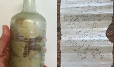 Birinci Dünya Savaşı askerlerinin şişedeki mektubu 109 yıl sonra ortaya çıktı