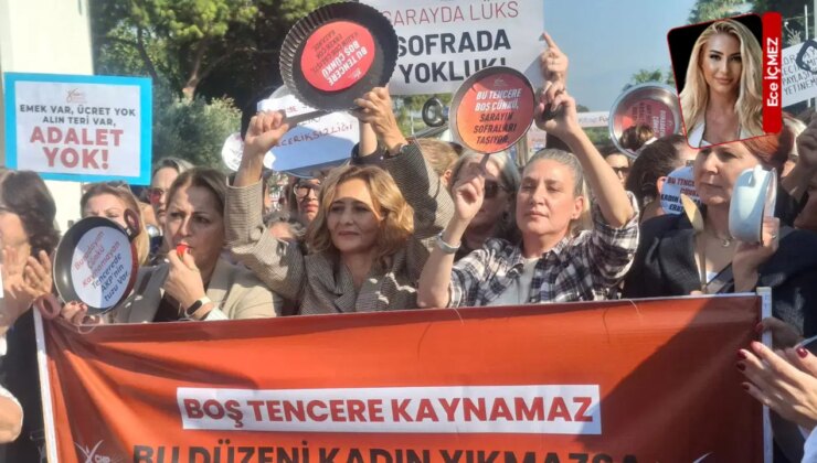 CHP İzmir kadın kollarından boş tencere eylemi: ‘Bu yoksulluk bir kader değil, AKP düzeninin sonucudur!’
